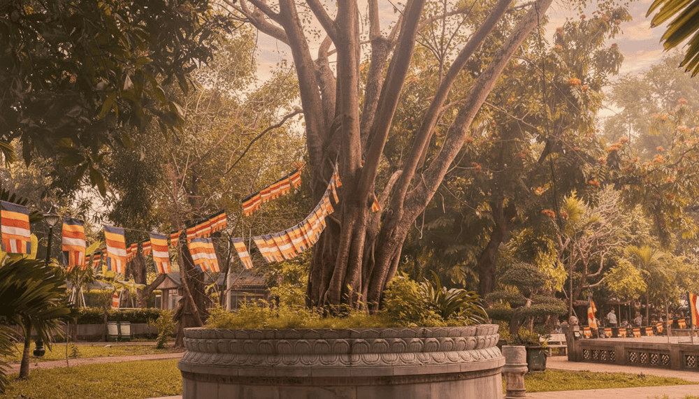 Cây bồ đề này được trồng vào năm 1958, củng cố thêm mối quan hệ lịch sử và văn hóa sâu sắc giữa Việt Nam và Ấn Độ